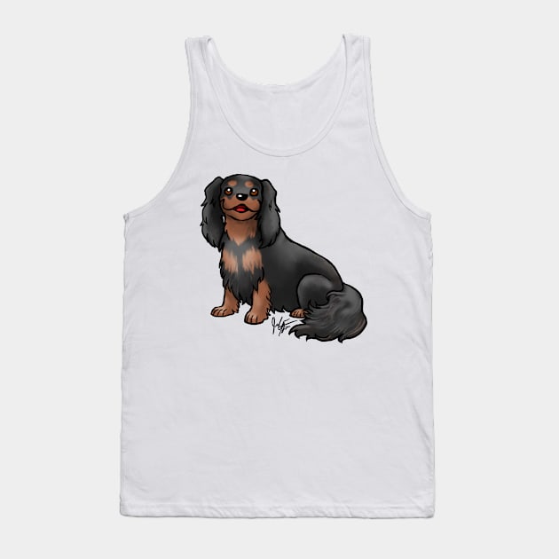 Dog - Cavalier King Charles Spaniel - Black and Tan Tank Top by Jen's Dogs Custom Gifts and Designs